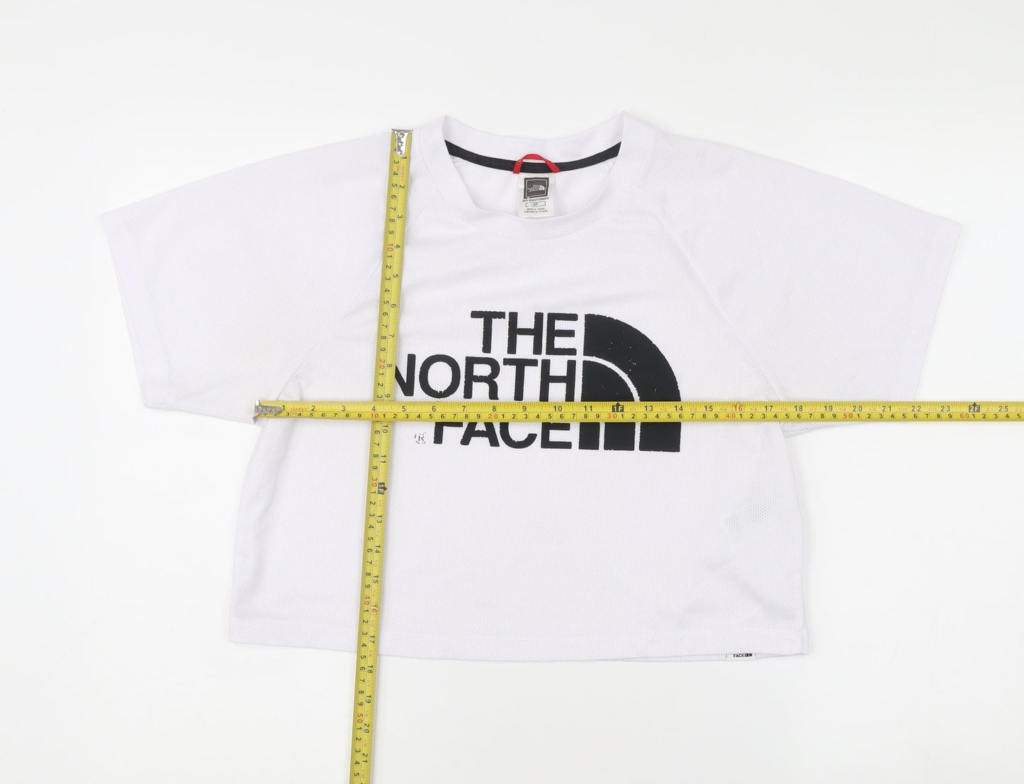 Womens UK Size S The North Face White Cropped T-Shirt
