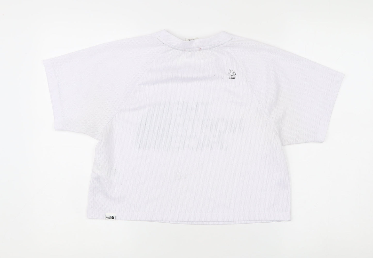 Womens UK Size S The North Face White Cropped T-Shirt