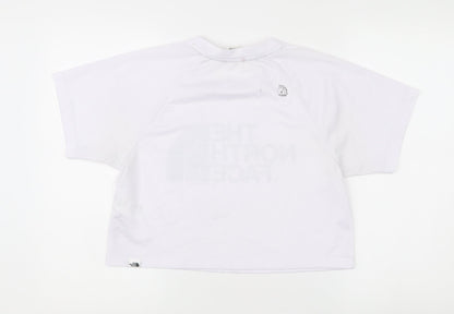 Womens UK Size S The North Face White Cropped T-Shirt