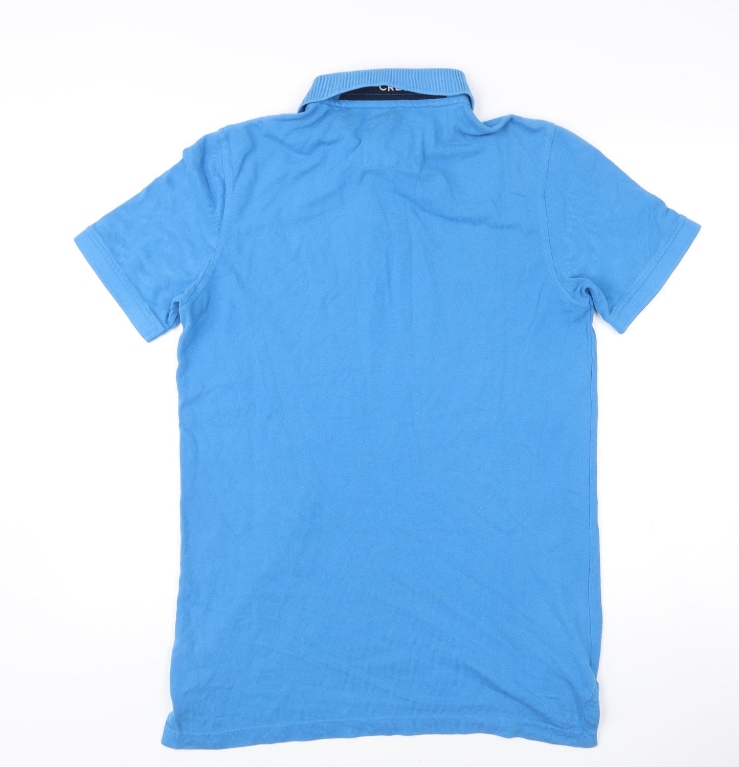 Crew Clothing Company Men Blue S Polo Shirt Short Sleeve Cotton