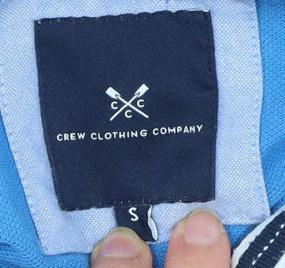 Crew Clothing Company Men Blue S Polo Shirt Short Sleeve Cotton