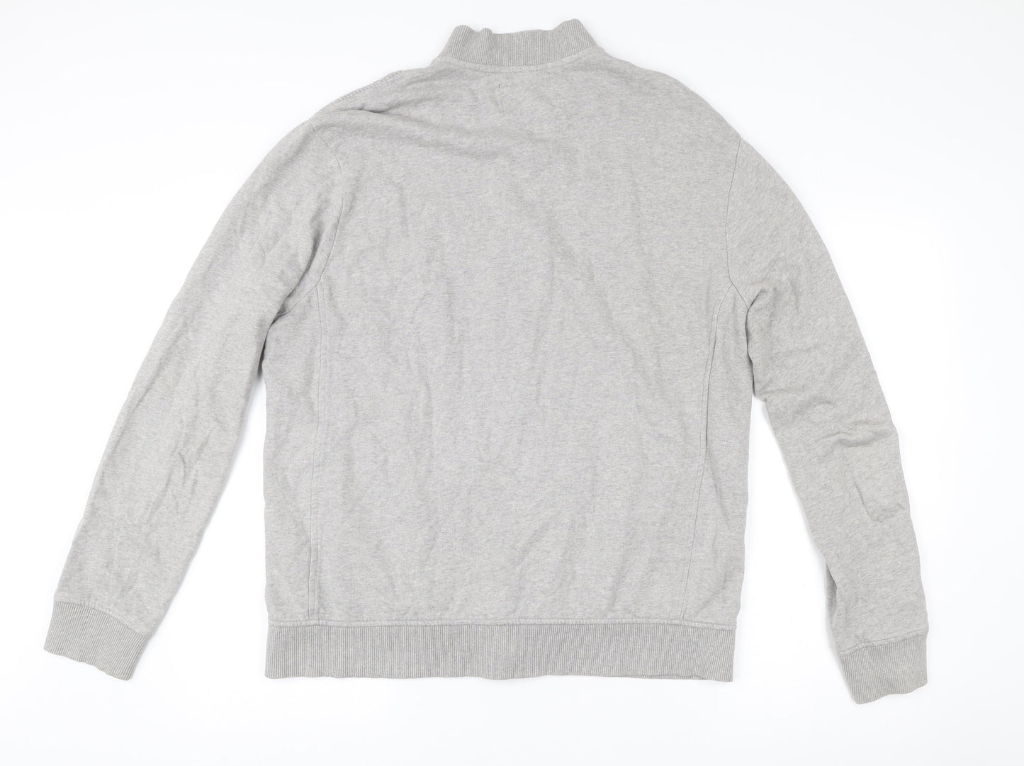 River Island Mens Grey Cotton Zip Track Jacket Size L