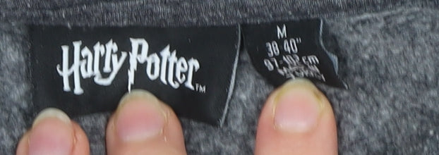 Mens UK Size M Harry Potter Grey Pullover Hoodie