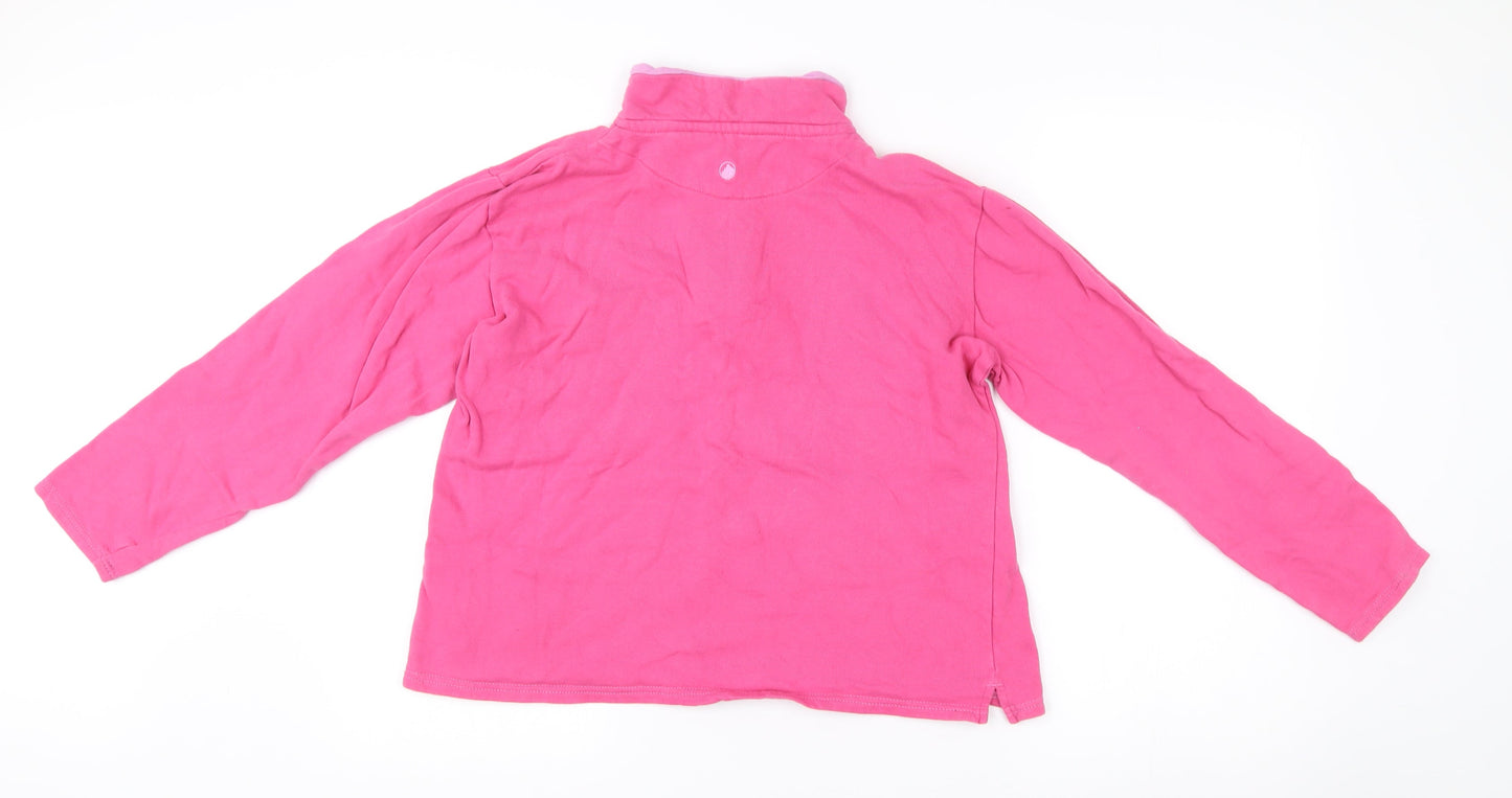 Peter Storm Womens Pink Cotton 1/4 Zip Track Jacket Size 12