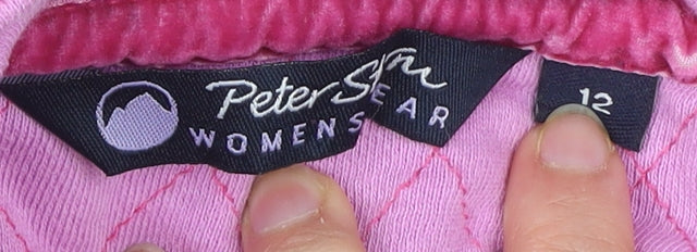 Peter Storm Womens Pink Cotton 1/4 Zip Track Jacket Size 12