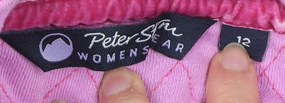 Peter Storm Womens Pink Cotton 1/4 Zip Track Jacket Size 12