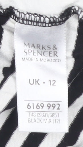 Womens UK Size 12 Marks and Spencer Multicoloured Basic T-Shirt