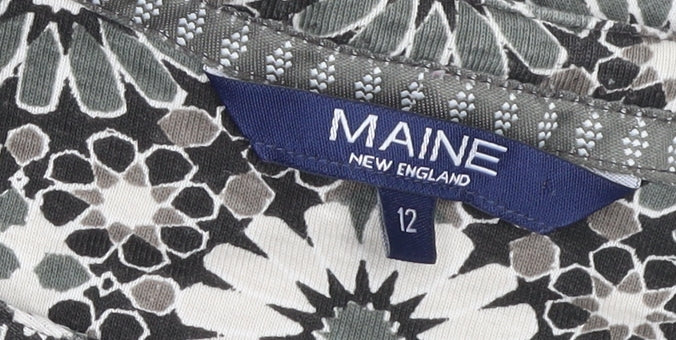 Womens UK Size 12 Maine New England Multicoloured Tunic Blouse