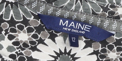 Womens UK Size 12 Maine New England Multicoloured Tunic Blouse