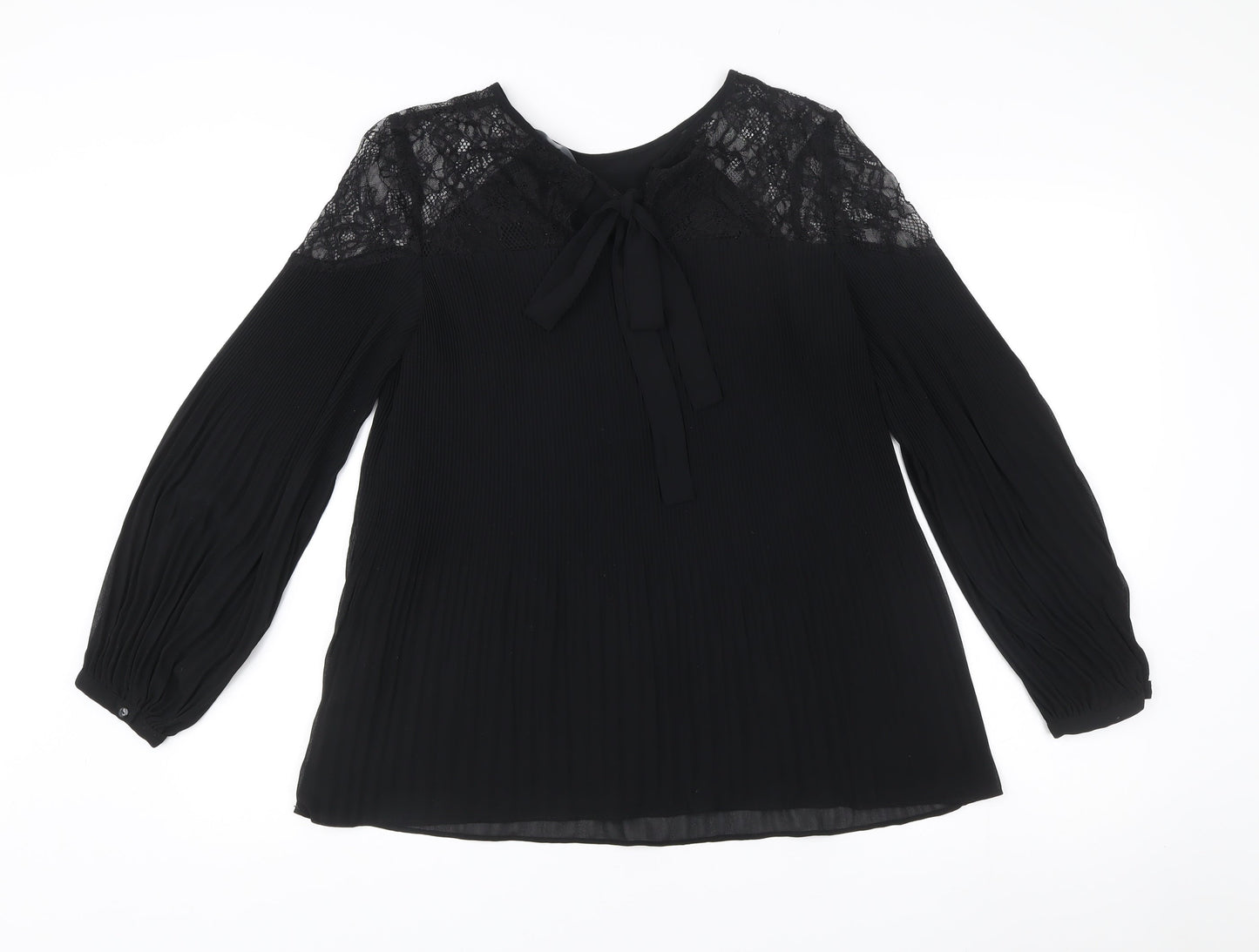 Womens UK Size 14 NEXT Black Tunic Blouse