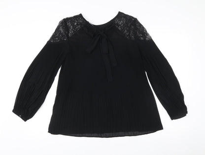 Womens UK Size 14 NEXT Black Tunic Blouse