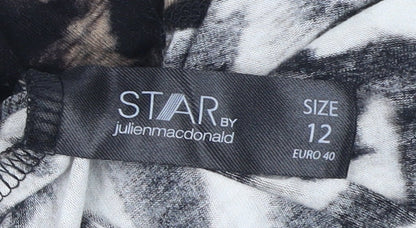 Star by Julien Macdonald Women's Multicoloured Animal Print Strapless Bodycon Dress Size 12