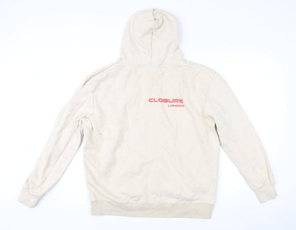 Mens UK Size XL Closure London Beige Pullover Hoodie