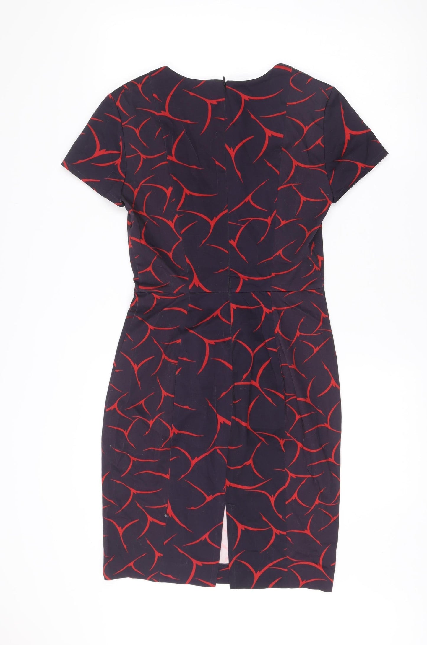 French Connection Women’s Black Red Bodycon Dress XS V-Neck Party