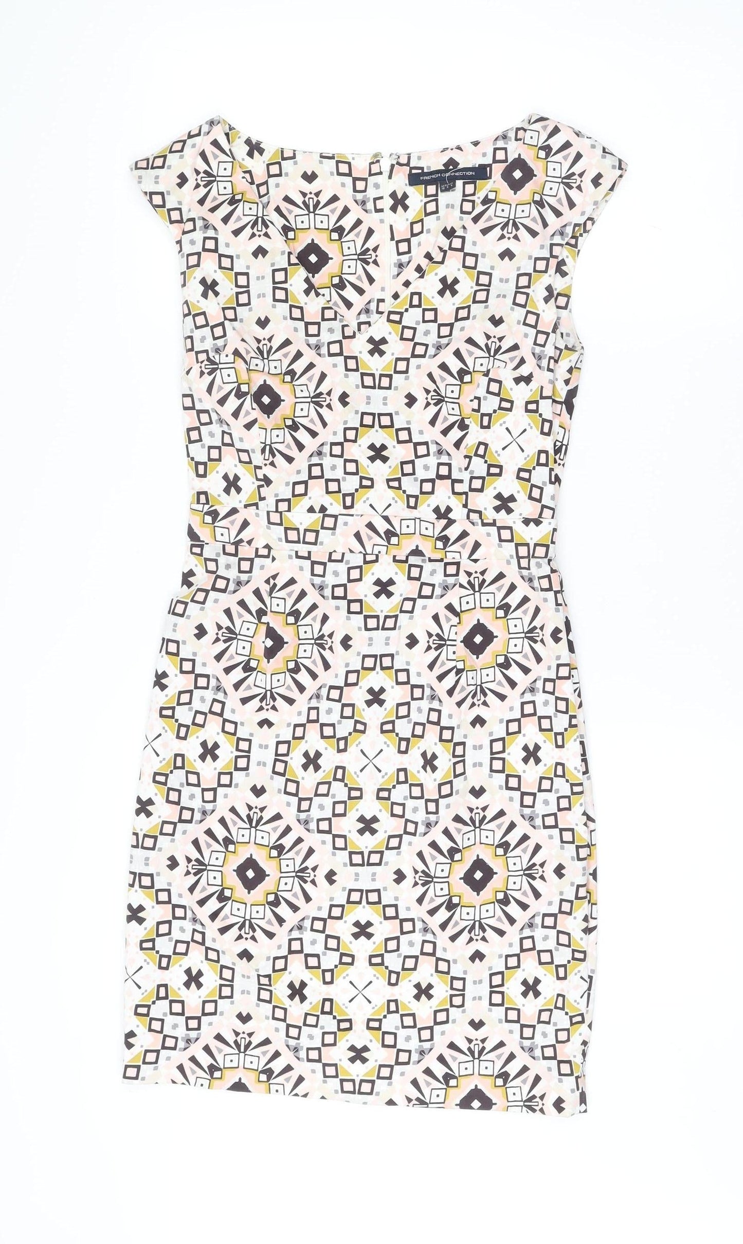 French Connection Women’s Multicoloured Size 10 Sleeveless Shift Dress