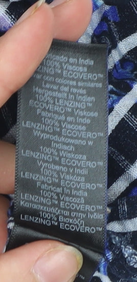 Next Womens Blue Floral Bodycon Short Dress Size 10