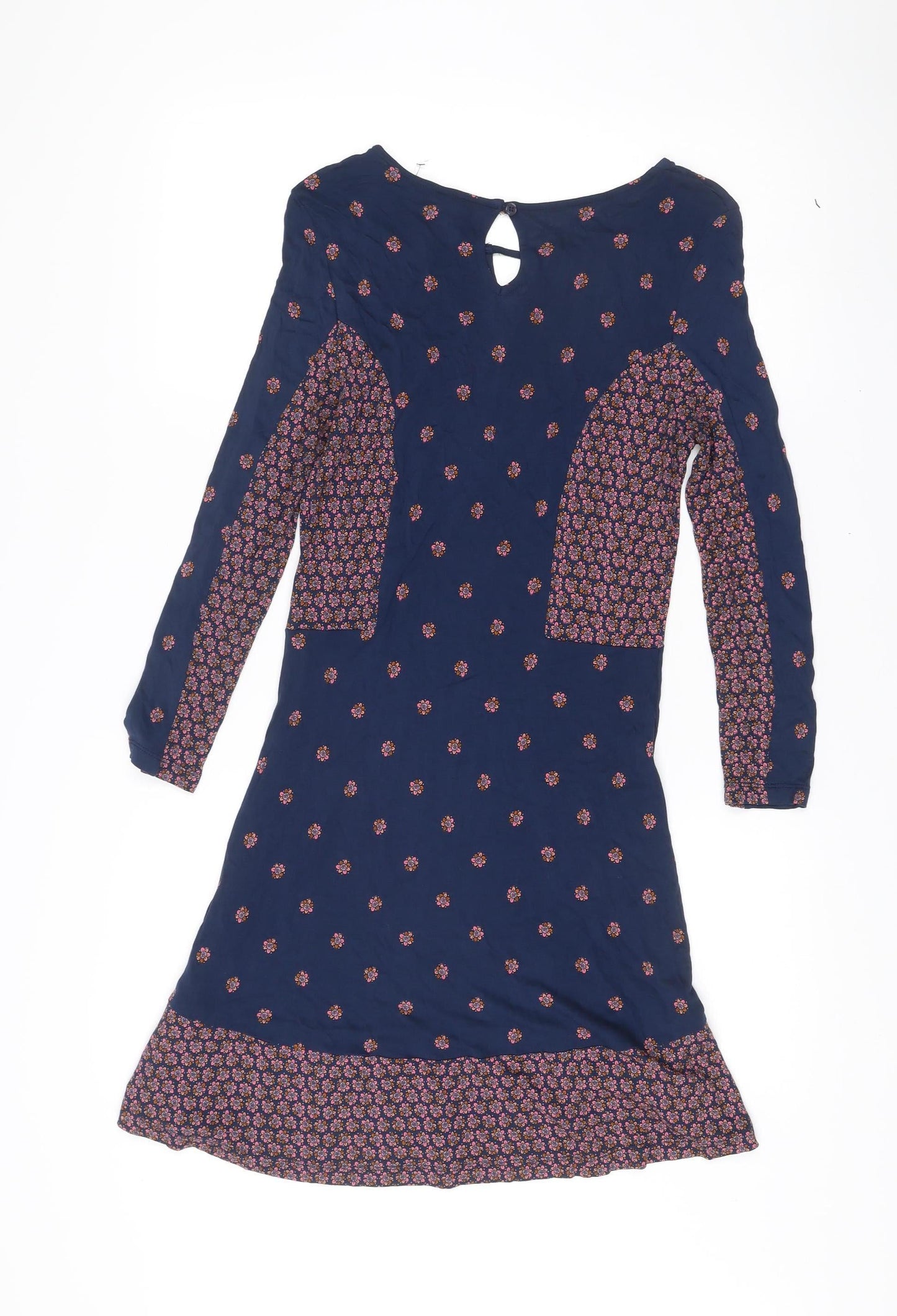 French Connection Women Blue Floral Shift Dress Size 10