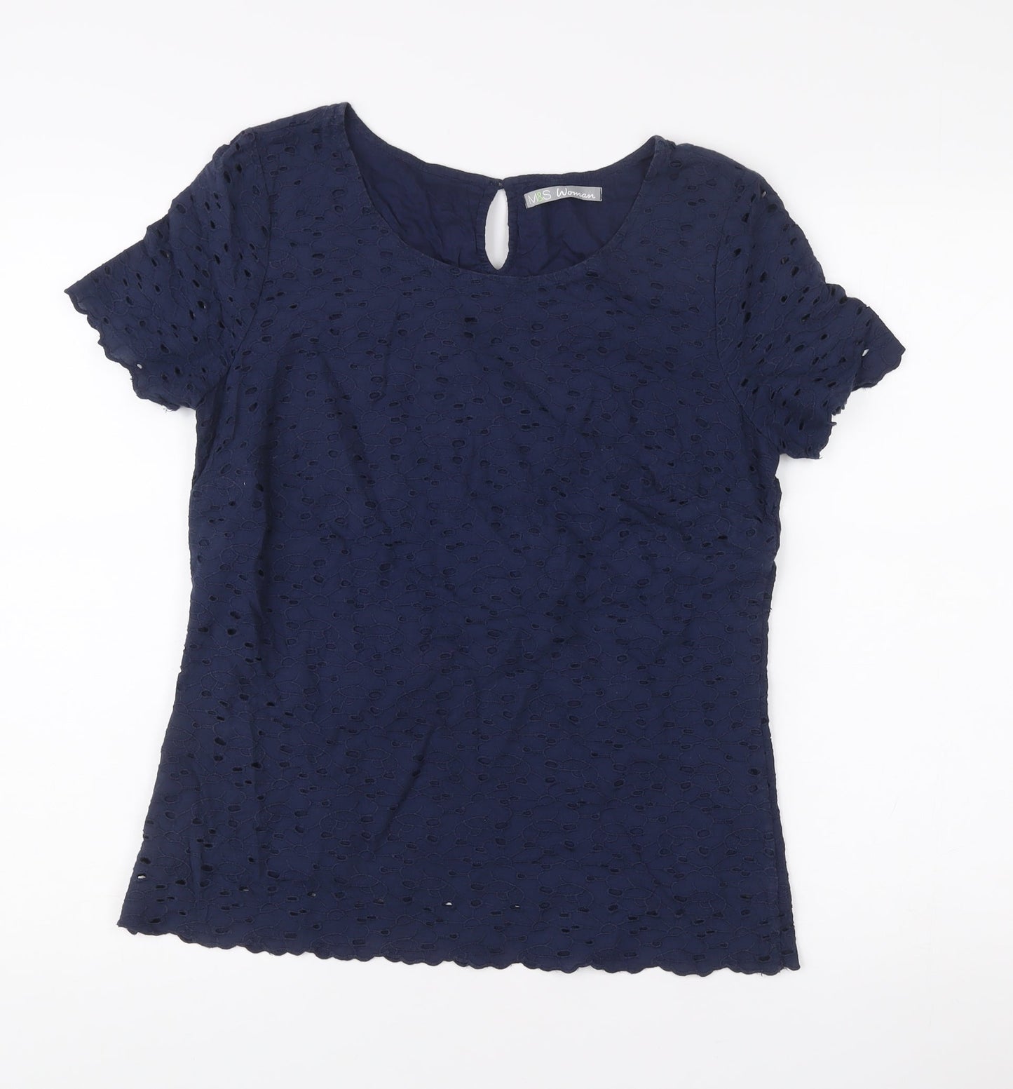 Womens UK Size 8 Marks and Spencer Blue Tunic Blouse