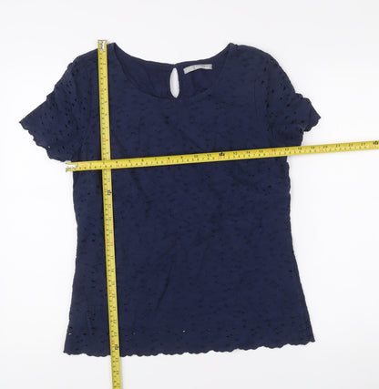 Womens UK Size 8 Marks and Spencer Blue Tunic Blouse