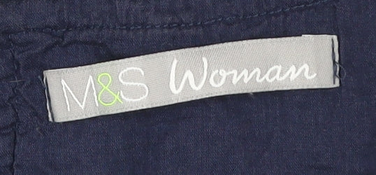 Womens UK Size 8 Marks and Spencer Blue Tunic Blouse