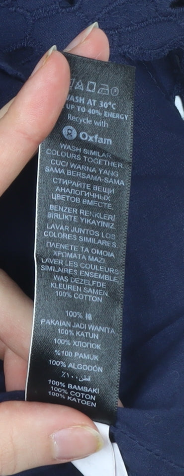Womens UK Size 8 Marks and Spencer Blue Tunic Blouse