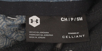 Under Armour Men’s Blue Pullover Hoodie Small Sports Logo Fleece