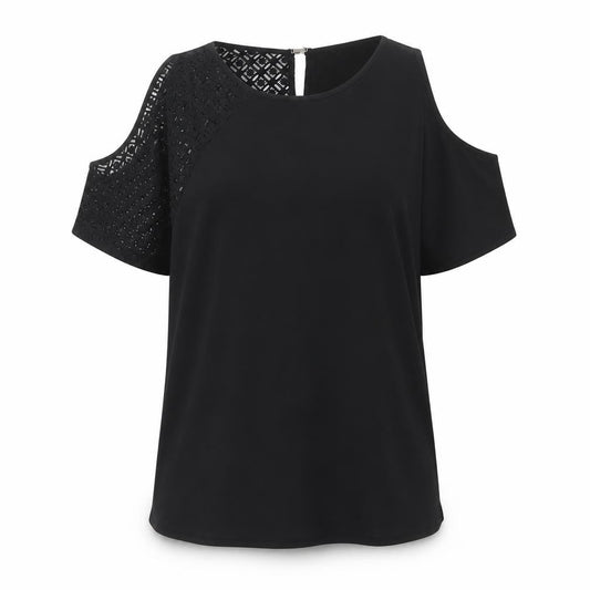 Womens UK Size 8 River Island Black Tunic Blouse