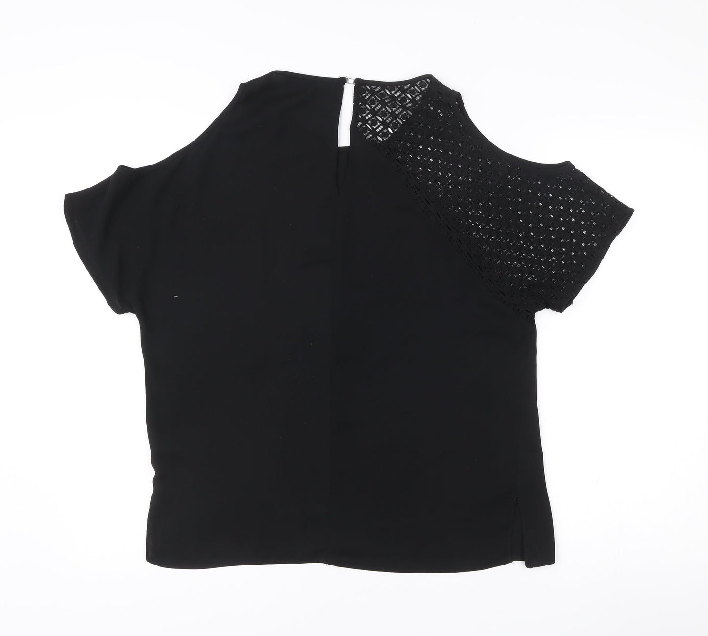 Womens UK Size 8 River Island Black Tunic Blouse