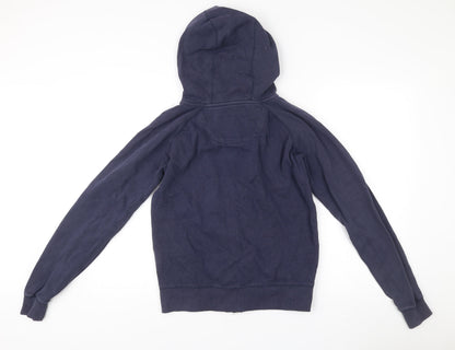 SoulCal & Co Womens Navy Blue Full Zip Hoodie Size 8 Cotton Blend