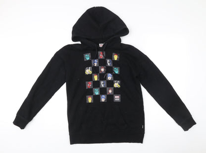 Vans Marvel Black Pullover Hoodie XS Women’s Comic Graphic Sweatshirt