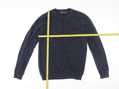 Superdry Men’s Blue L Pullover Jumper Crew Neck Knit Casual