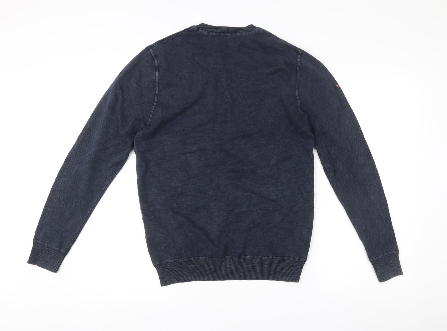 Superdry Men’s Blue L Pullover Jumper Crew Neck Knit Casual