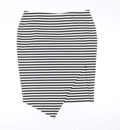 Marks and Spencer Women’s Black Striped Pencil Skirt Size 16