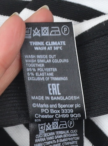 Marks and Spencer Women’s Black Striped Pencil Skirt Size 16