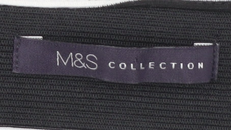 Marks and Spencer Women’s Black Striped Pencil Skirt Size 16