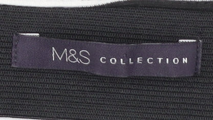 Marks and Spencer Women’s Black Striped Pencil Skirt Size 16