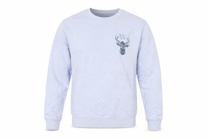 Wilderness Mens Blue L Sweatshirt Pullover Crew Neck Graphic Print