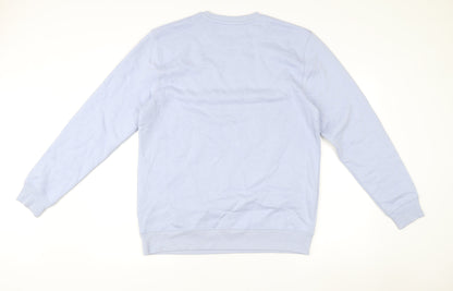 Wilderness Mens Blue L Sweatshirt Pullover Crew Neck Graphic Print
