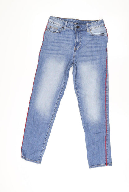 Tu Womens Blue Skinny Jeans Size 8 Slim Fit Denim Mid Rise