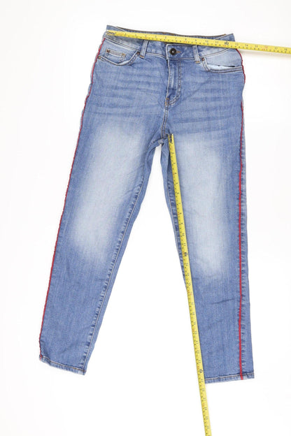 Tu Womens Blue Skinny Jeans Size 8 Slim Fit Denim Mid Rise