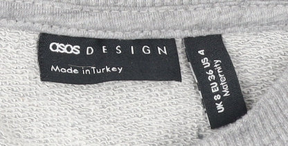 Womens UK Size 8 ASOS Grey Pullover Sweatshirt