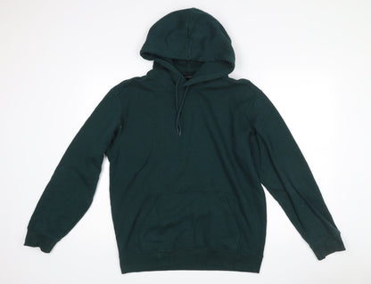 Mens UK Size S H&M Green Pullover Hoodie
