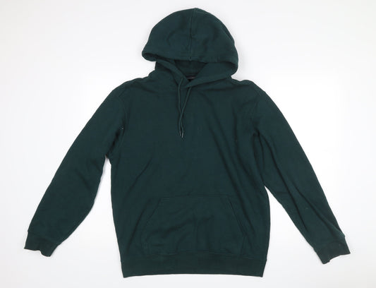 Mens UK Size S H&M Green Pullover Hoodie