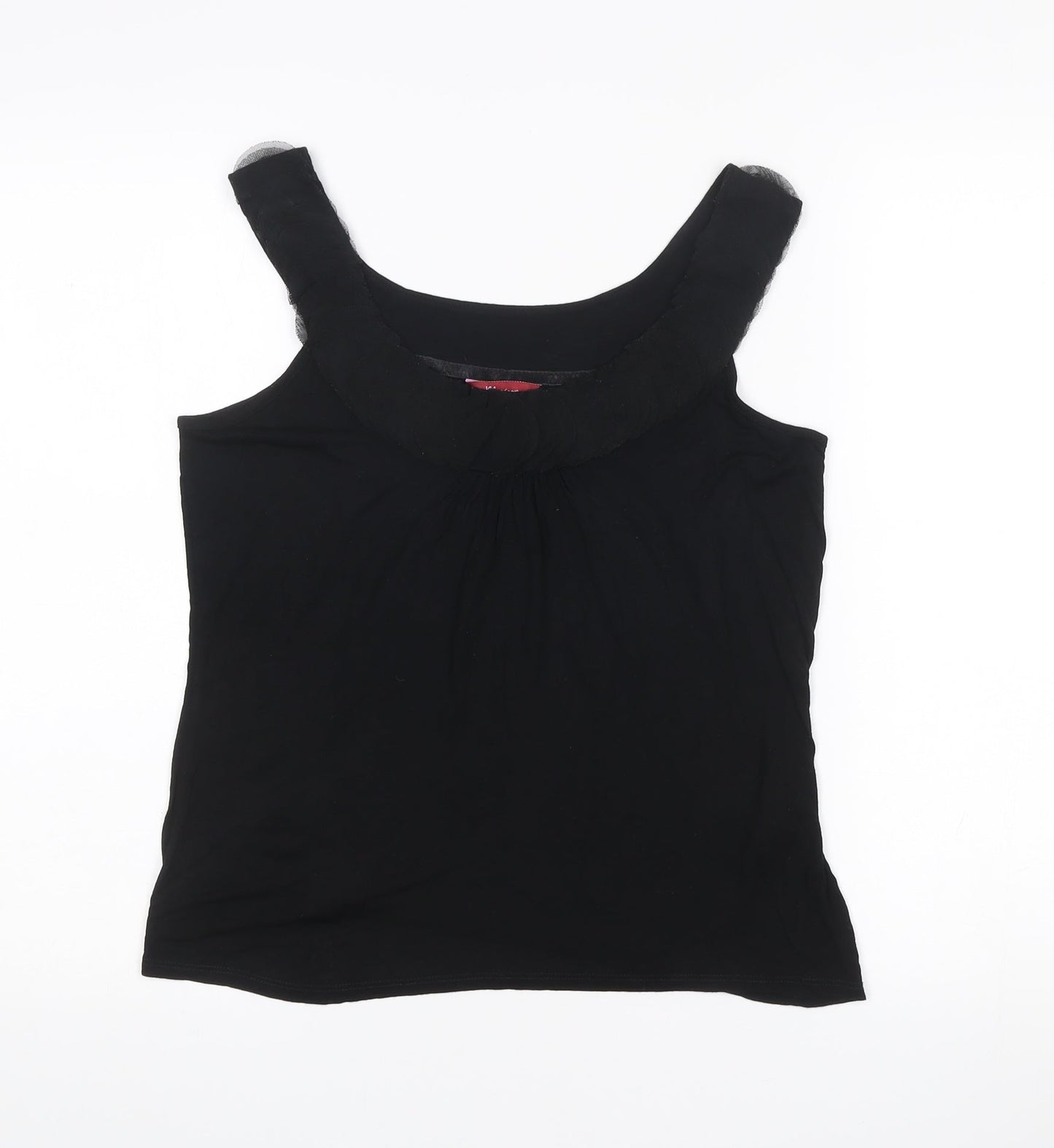 Womens UK Size 12 Monsoon Black Basic Tank