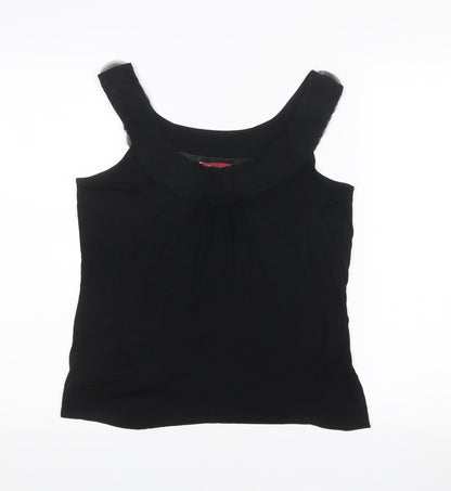Womens UK Size 12 Monsoon Black Basic Tank
