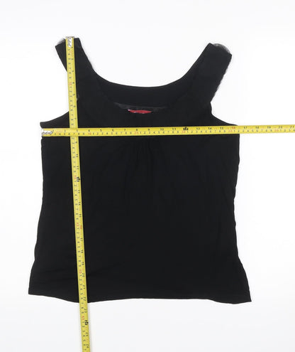 Womens UK Size 12 Monsoon Black Basic Tank