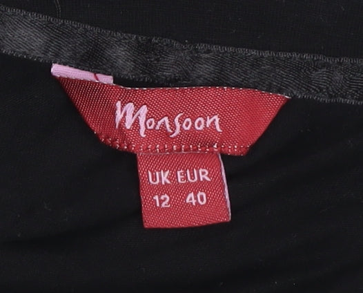 Womens UK Size 12 Monsoon Black Basic Tank
