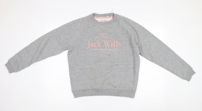 Womens UK Size 10 Jack Wills Grey Pullover Sweatshirt