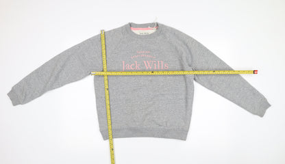 Womens UK Size 10 Jack Wills Grey Pullover Sweatshirt