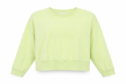 Monki Women’s Green Cotton Pullover Sweatshirt Size 12